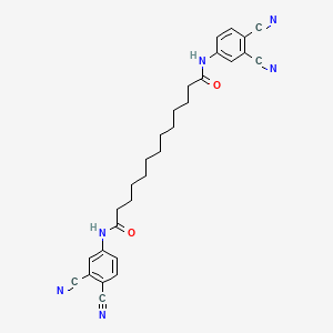molecular formula C29H30N6O2 B14618693 N~1~,N~13~-Bis(3,4-dicyanophenyl)tridecanediamide CAS No. 57359-19-0