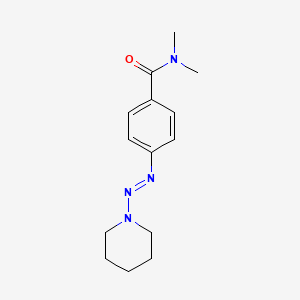 molecular formula C14H20N4O B14618865 N,N-Dimethyl-4-[(E)-(piperidin-1-yl)diazenyl]benzamide CAS No. 59528-19-7