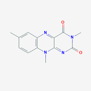 molecular formula C13H12N4O2 B14618879 Benzo[g]pteridine-2,4(3H,10H)-dione, 3,7,10-trimethyl- CAS No. 58537-70-5