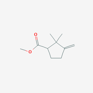 molecular formula C10H16O2 B14618985 Methyl 2,2-dimethyl-3-methylidenecyclopentane-1-carboxylate CAS No. 61014-41-3