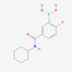 (5-(Cyclohexylcarbamoyl)-2-fluorophenyl)boronic acid