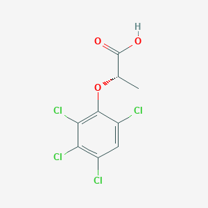 molecular formula C9H6Cl4O3 B14619093 (2S)-2-(2,3,4,6-tetrachlorophenoxy)propanoic acid CAS No. 60210-91-5