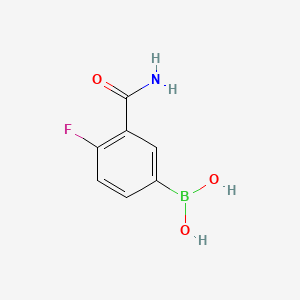 molecular formula C7H7BFNO3 B1461910 (3-Carbamoyl-4-fluorophenyl)boronic acid CAS No. 874219-34-8