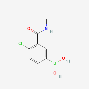 molecular formula C8H9BClNO3 B1461912 4-Chloro-3-(N-methylcarbamoyl)phenylboronic acid CAS No. 871332-65-9