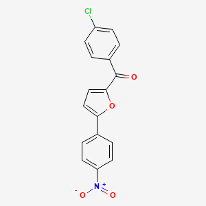 molecular formula C17H10ClNO4 B14619140 Methanone, (4-chlorophenyl)[5-(4-nitrophenyl)-2-furanyl]- CAS No. 59835-55-1