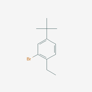molecular formula C12H17Br B14619277 Benzene, 2-bromo-4-(1,1-dimethylethyl)-1-ethyl- CAS No. 57190-08-6