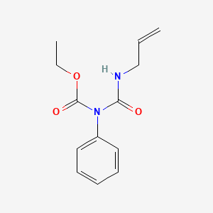 molecular formula C13H16N2O3 B14619309 Carbamic acid, phenyl[(2-propenylamino)carbonyl]-, ethyl ester CAS No. 57399-68-5