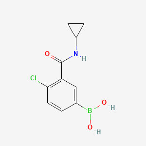 molecular formula C10H11BClNO3 B1461933 (4-Chloro-3-(cyclopropylcarbamoyl)phenyl)boronic acid CAS No. 871332-73-9