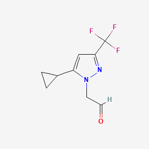2-(5-cyclopropyl-3-(trifluoromethyl)-1H-pyrazol-1-yl)acetaldehyde