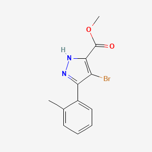 methyl 4-bromo-3-(2-methylphenyl)-1H-pyrazole-5-carboxylate