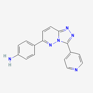[4-(3-Pyridin-4-yl[1,2,4]triazolo[4,3-b]pyridazin-6-yl)phenyl]amine