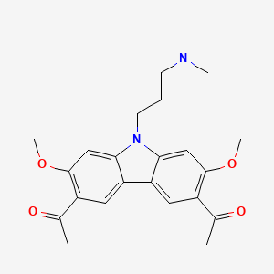 1-{6-Acetyl-9-[3-(dimethylamino)propyl]-2,7-dimethoxy-9H-carbazol-3-yl}-1-ethanone