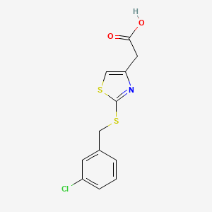 {2-[(3-Chlorobenzyl)thio]-1,3-thiazol-4-yl}acetic acid
