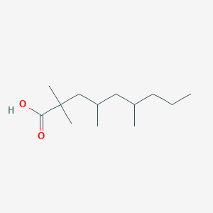 molecular formula C13H26O2 B14619863 2,2,4,6-Tetramethylnonanoic acid CAS No. 58064-15-6