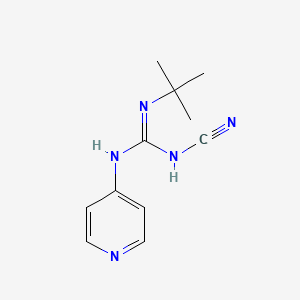 molecular formula C11H15N5 B14619899 Guanidine, 1-tert-butyl-2-cyano-3-(4-pyridyl)- CAS No. 60560-30-7