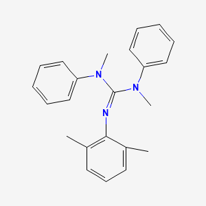 molecular formula C23H25N3 B14619960 N''-(2,6-Dimethylphenyl)-N,N'-dimethyl-N,N'-diphenylguanidine CAS No. 57137-93-6