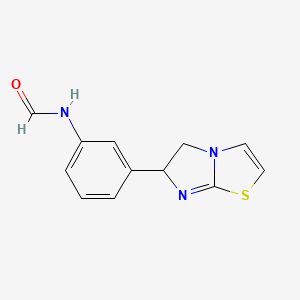 molecular formula C12H11N3OS B14619980 N-[3-(5,6-Dihydroimidazo[2,1-b][1,3]thiazol-6-yl)phenyl]formamide CAS No. 59549-32-5