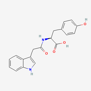 molecular formula C19H18N2O4 B14620061 N-[(1H-Indol-3-yl)acetyl]-L-tyrosine CAS No. 57105-52-9