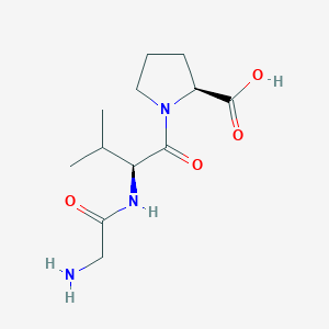 molecular formula C12H21N3O4 B14620087 L-Proline, glycyl-L-valyl- CAS No. 58872-43-8