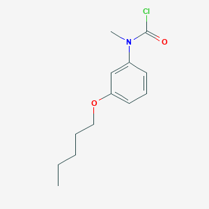 molecular formula C13H18ClNO2 B14620158 Carbamic chloride, methyl[3-(pentyloxy)phenyl]- CAS No. 59732-06-8