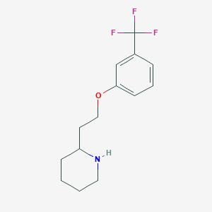 molecular formula C14H18F3NO B1462016 3-(2-Piperidinoethoxy)benzotrifluoride CAS No. 774487-98-8
