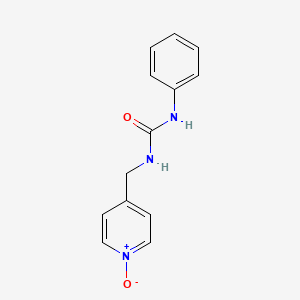 molecular formula C13H13N3O2 B14620180 N-[(1-Oxo-1lambda~5~-pyridin-4-yl)methyl]-N'-phenylurea CAS No. 56957-61-0