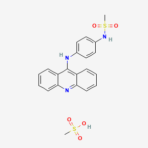 molecular formula C21H21N3O5S2 B14620217 Methanesulfonamide, N-(4-(9-acridinylamino)phenyl)-, monomethanesulfonate CAS No. 59987-92-7