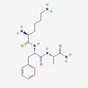 molecular formula C18H29N5O3 B14620230 L-Lysyl-L-phenylalanyl-L-alaninamide CAS No. 58478-61-8