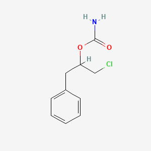 molecular formula C10H12ClNO2 B14620233 alpha-(Chloromethyl)phenethyl carbamate CAS No. 60634-63-1