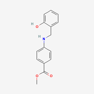 molecular formula C15H15NO3 B1462026 Methyl 4-[(2-hydroxybenzyl)amino]benzoate CAS No. 855739-17-2