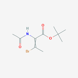 molecular formula C10H16BrNO3 B14620266 tert-Butyl 2-acetamido-3-bromobut-2-enoate CAS No. 60379-78-4