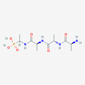 molecular formula C11H23N4O6P B14620277 L-Alanyl-L-alanyl-N-(1-phosphonoethyl)-L-alaninamide CAS No. 60778-33-8