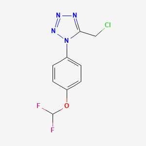 molecular formula C9H7ClF2N4O B1462028 5-(chloromethyl)-1-[4-(difluoromethoxy)phenyl]-1H-1,2,3,4-tetrazole CAS No. 1094370-85-0