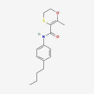 molecular formula C16H21NO2S B14620293 N-(4-Butylphenyl)-2-methyl-5,6-dihydro-1,4-oxathiine-3-carboxamide CAS No. 60462-45-5