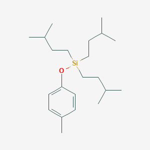 molecular formula C22H40OSi B14620388 Tris(3-methylbutyl)(4-methylphenoxy)silane CAS No. 59280-46-5