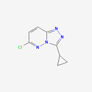 molecular formula C8H7ClN4 B1462039 6-Chloro-3-cyclopropyl-[1,2,4]triazolo[4,3-b]pyridazine CAS No. 1152552-07-2