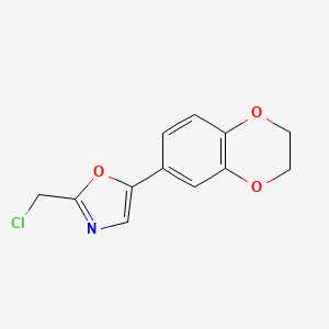 2-(Chloromethyl)-5-(2,3-dihydrobenzo[b][1,4]dioxin-6-yl)oxazole