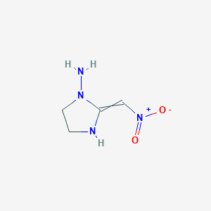 molecular formula C4H8N4O2 B14620425 2-(Nitromethylidene)imidazolidin-1-amine CAS No. 59760-99-5