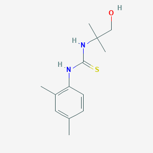 molecular formula C13H20N2OS B14620583 N-(2,4-Dimethylphenyl)-N'-(1-hydroxy-2-methylpropan-2-yl)thiourea CAS No. 59312-37-7