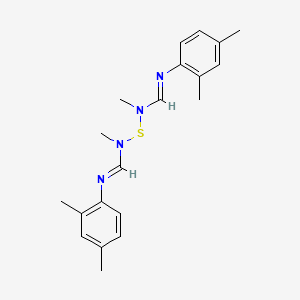 molecular formula C20H26N4S B14620702 N,N''-Thiobis(N-methyl-N'-2,4-xylylformamidine) CAS No. 59263-66-0