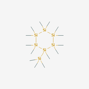 molecular formula C14H42Si7 B14620895 Cyclohexasilane, undecamethyl(trimethylsilyl)- CAS No. 57171-38-7