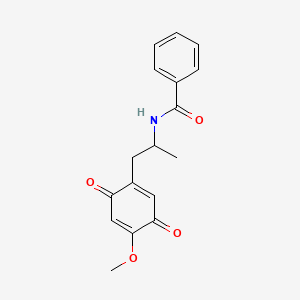 molecular formula C17H17NO4 B14620925 N-[1-(4-methoxy-3,6-dioxocyclohexa-1,4-dien-1-yl)propan-2-yl]benzamide CAS No. 59953-61-6