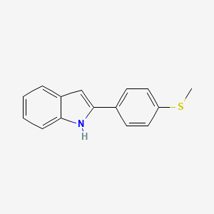 molecular formula C15H13NS B14620998 2-[4-(Methylsulfanyl)phenyl]-1H-indole CAS No. 58995-72-5