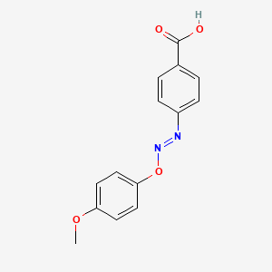 molecular formula C14H12N2O4 B14621017 Benzoic acid, 4-((4-methoxyphenyl)azoxy)- CAS No. 57107-52-5