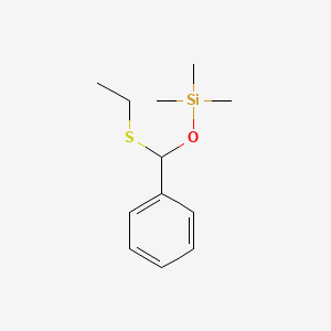 molecular formula C12H20OSSi B14621063 [(Ethylsulfanyl)(phenyl)methoxy](trimethyl)silane CAS No. 59340-48-6