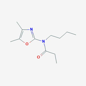 molecular formula C12H20N2O2 B14621070 N-Butyl-N-(4,5-dimethyl-1,3-oxazol-2-YL)propanamide CAS No. 57068-22-1