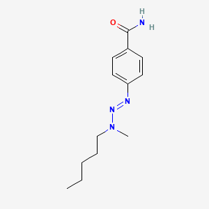 molecular formula C13H20N4O B14621089 4-[(1E)-3-Methyl-3-pentyltriaz-1-en-1-yl]benzamide CAS No. 59708-22-4