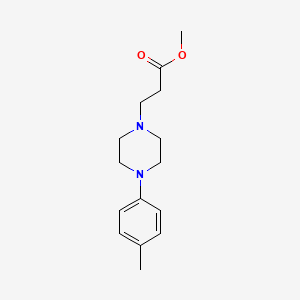 molecular formula C15H22N2O2 B14621136 Methyl 3-[4-(4-methylphenyl)piperazin-1-yl]propanoate CAS No. 56968-27-5