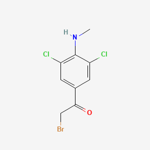 molecular formula C9H8BrCl2NO B14621246 2-Bromo-1-[3,5-dichloro-4-(methylamino)phenyl]ethan-1-one CAS No. 60677-16-9