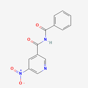molecular formula C13H9N3O4 B14621260 N-Benzoyl-5-nitropyridine-3-carboxamide CAS No. 59290-41-4